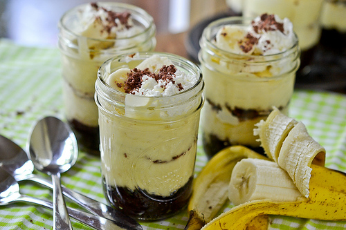 Chocolate Banana Cheesecake in a Jar-16