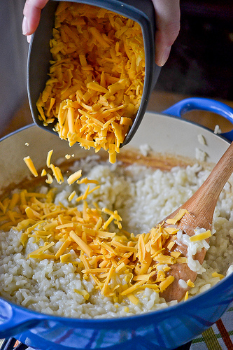 Broccoli-Cheddar Oven Risotto-7