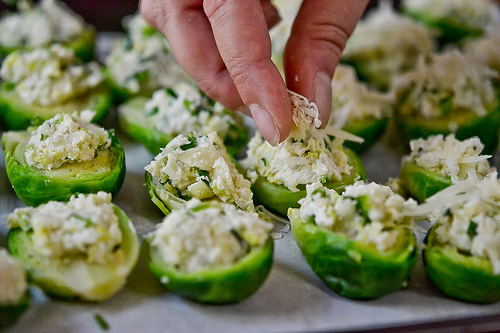 Brussels Sprouts Stuffed with Cheese-6