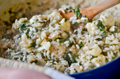 Cauliflower, Onion and Greens Risotto-6