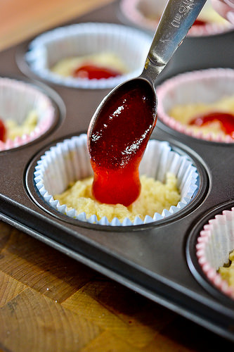 Strawberry Jam Muffins-4
