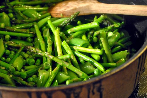 Israeli Couscous with Crispy Greens