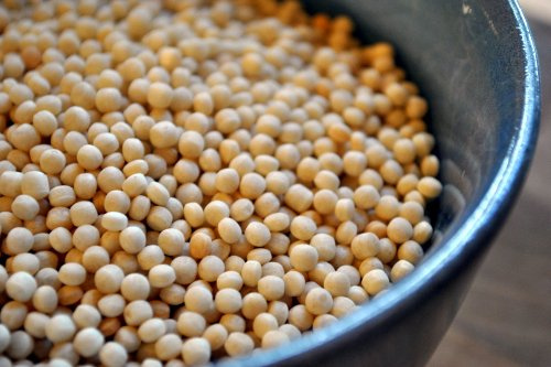 Israeli Couscous with Crispy Greens