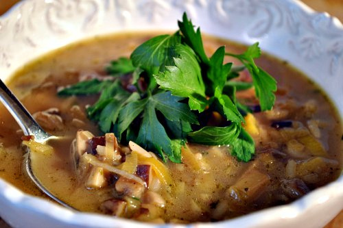Mushroom and Wild Rice Soup