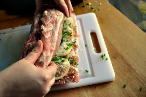 Lemon-Prosciutto Stuffed Pork Roast