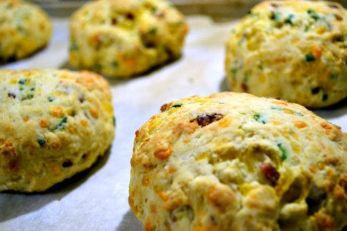 Cheddar, Bacon and Fresh Chive Biscuits