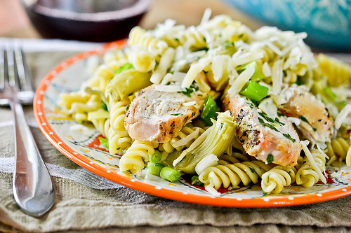 Grilled Chicken Pasta Salad with Artichoke Hearts-14