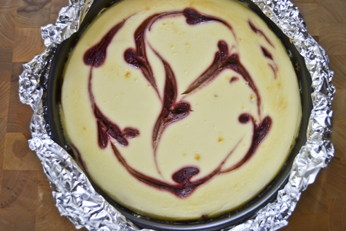 Strawberry Swirl Cheesecake