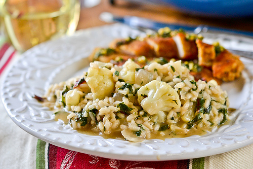 Cauliflower, Onion and Greens Risotto-7