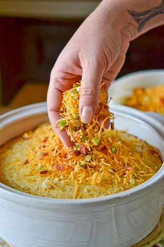 Bacon-Cheddar Corn Pudding-6