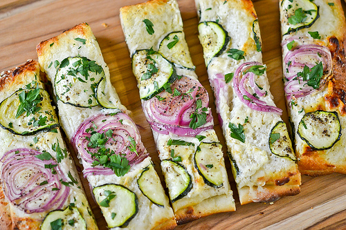 Zucchini & Red Onion Flatbread-16