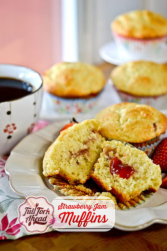 Strawberry Jam Muffins