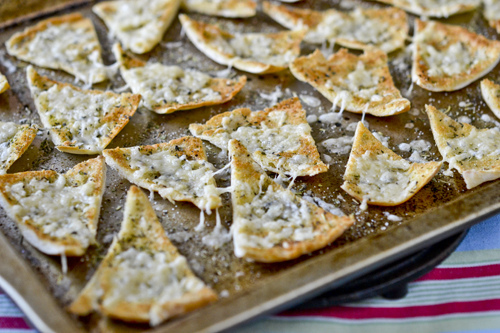 Hummus with Parmesan Herb Pita Chips 7
