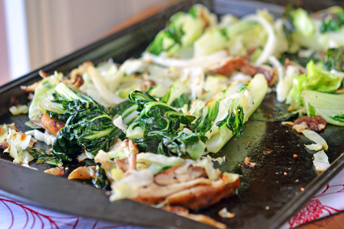 Wasabi Salmon with Bok Choy Green Cabbage and Shiitakes 11