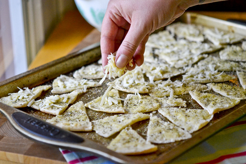 Hummus with Parmesan Herb Pita Chips 8