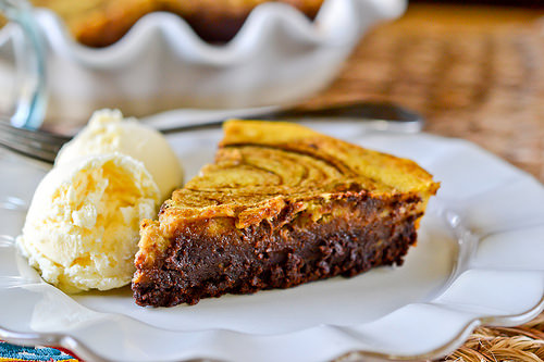 Pumpkin-Brownie Swirl Pie-13