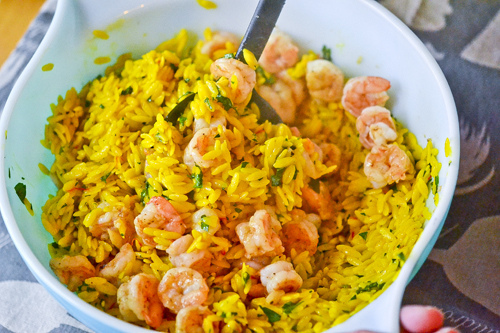 Saffron Orzo with Shrimp 9