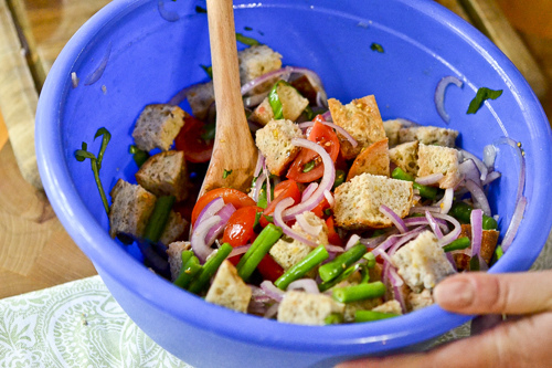 Salmon Panzanella with Green Beans 10