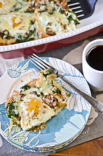 Mushroom-Spinach Baked Eggs 3