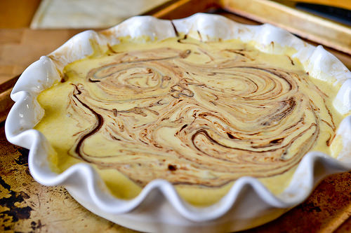 Pumpkin-Brownie Swirl Pie-10