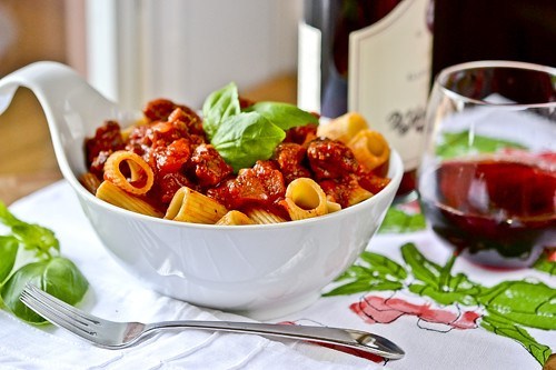 Italian Sausage Ragu with Rigatoni