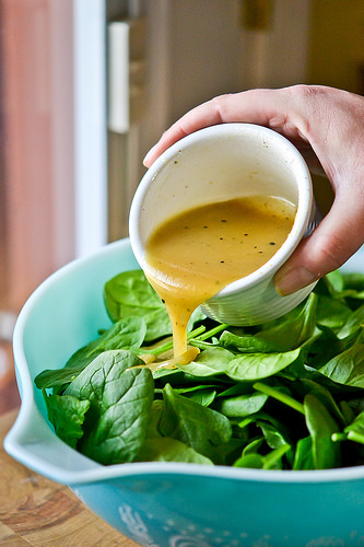 Spinach Salad with Warm Bacon Dressing-8