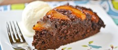 Upside-Down Pear Chocolate Cake