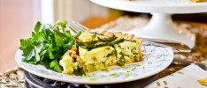 Spring Vegetable & Goat Cheese Tart
