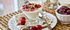 Buttermilk Panna Cotta with Cherry Compote