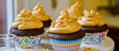 Chocolate Cupcakes with Peanut Butter Icing