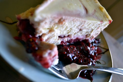 Cranberry Swirl Cheesecake
