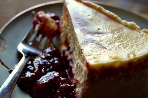 Cranberry Swirl Cheesecake