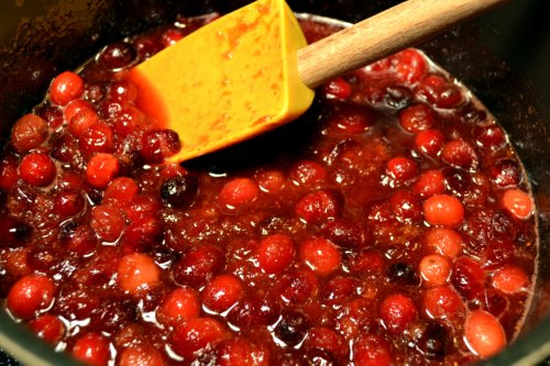 Cranberry Swirl Cheesecake