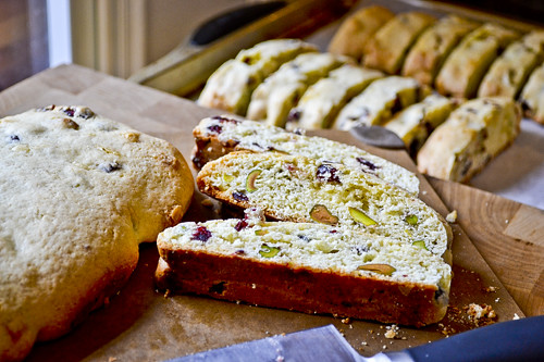 Pistachio, Cranberry & White Chocolate Biscotti