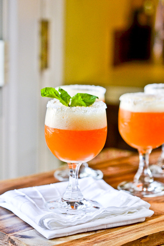 Peach Champagne Cocktails 9