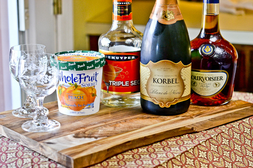 Peach Champagne Cocktails 11