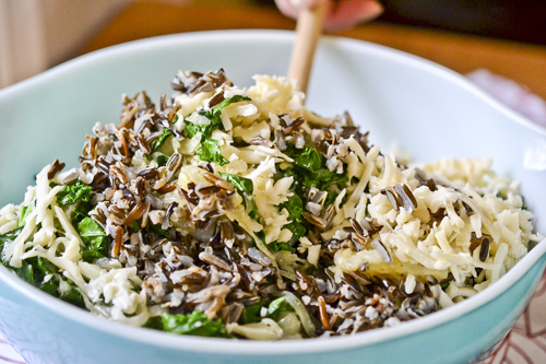 Wild Rice Gratin with Kale, Caramelized Onions & Baby Swiss 12