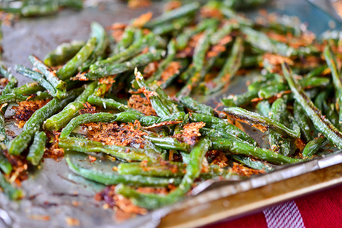 Baked Parmesan Green Bean Fries-4