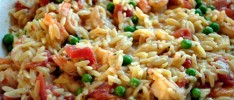 Creamy Orzo with Shrimp